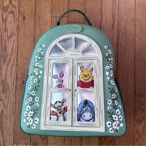 Disney Winnie the Pooh Green Window Backpack
